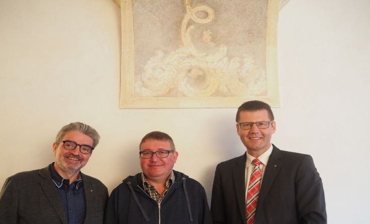 Präsident des Rotary Clubs Ludwig Kapfer, Bernhard Hörlezeder, Gerald Laher (v. l.)