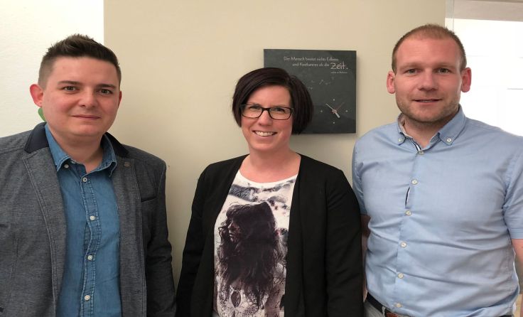 Edufit-Team (v.l.): Benjamin Reischl, Alexandra Gumpenberger, Obmann Manfred Leitner