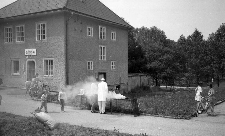 Historische Aufnahme des altes Gemeindeamtes der Verwaltungsgemeinden (Foto: Gemeinde St. Oswald)