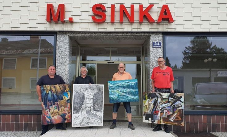 Kunst-Konglomerat: Andel, Wöß, Ruckerbauer, Doppelhammer (v. l.) (Foto: privat)