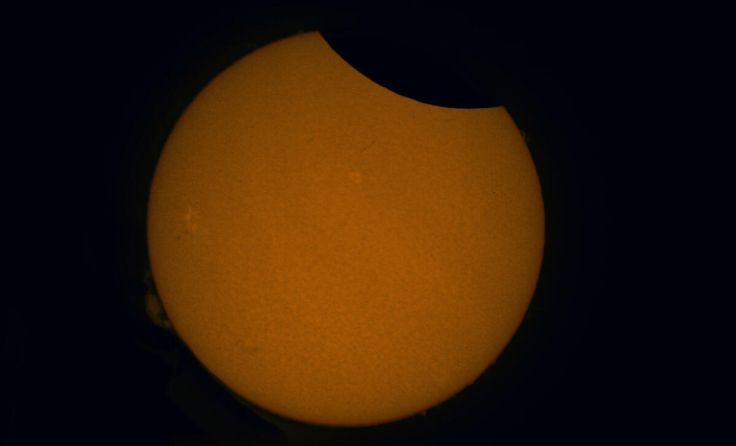 Die Sonne wird diesmal zu gut einem Viertel verfinstert. (Foto: Siegi Ganser)