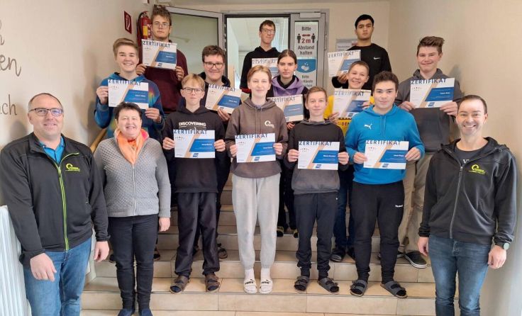 Die Freude über die erworbenen Zertifikate ist groß. (Foto: TFS Haslach)