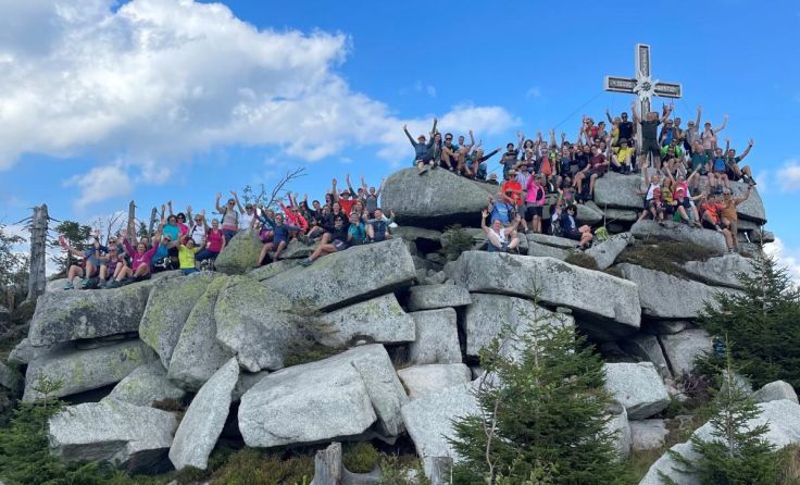 Angekommen am Ziel Plöckenstein (Foto: privat)