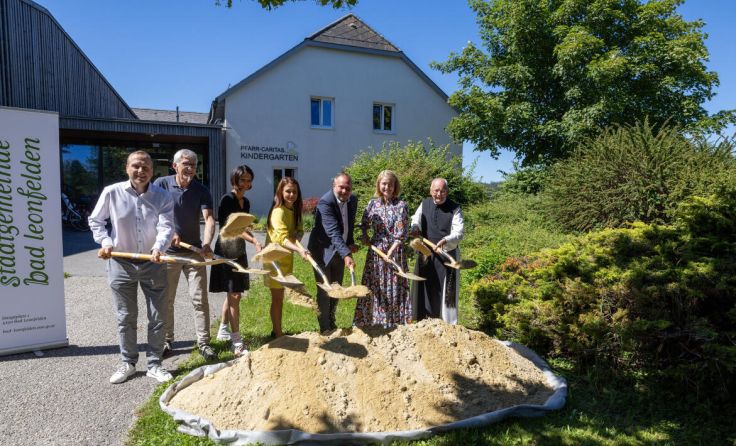 Spatenstich beim Kindergarten Bad Leonfelden (Foto: Land OÖ/Krenn)