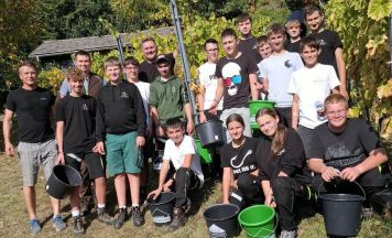 Schüler der Bioschule Schlägl halfen bei Weinlese in Sarleinsbach