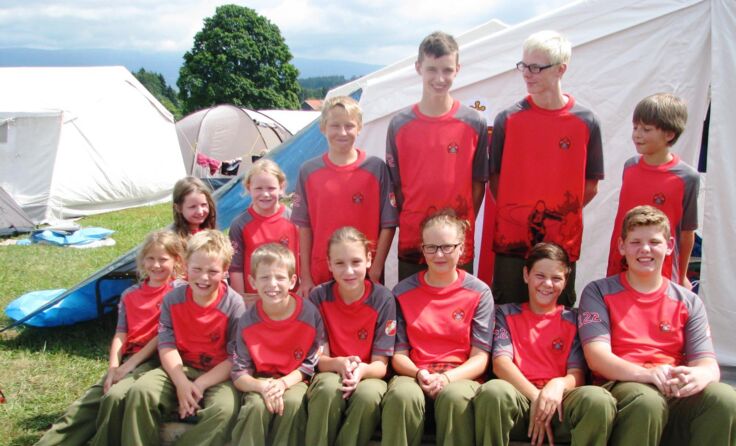 Die Jugendgruppe der FF Amesedt war als Vertreter für den Bezirk in Sonnen mit dabei.