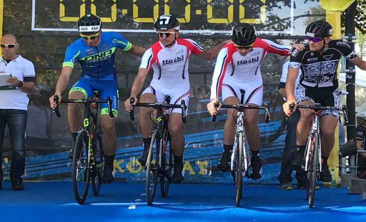 Vorholzer, Stadlbauer, Haider-Pachtrog, Mayer (v.l.) fuhren am Attersee auf Platz 3.