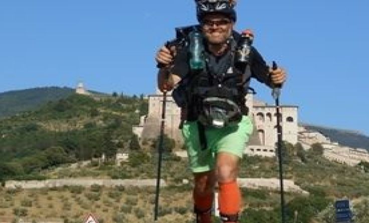 Otto Eder hat sich mit seinen Skikes auf den Weg nach Assisi gemacht. 