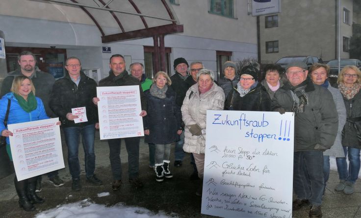 Gegen die "soziale Kälte der neuen Regierung" traten SPÖler aus Rohrbach an.