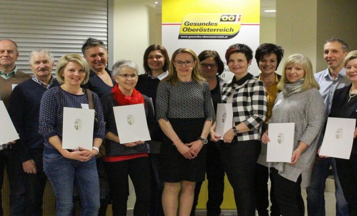 Arbeitskreisleiter wurden für fünf bzw. zehn Jahre Einsatz für die Gesunden Gemeinden geehrt.