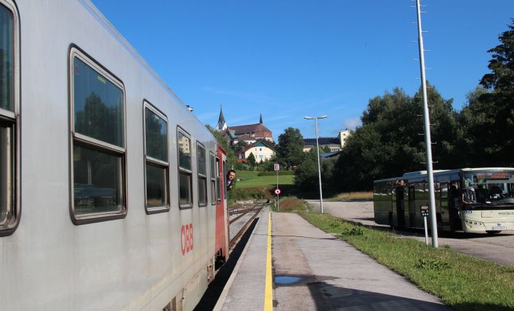 Die Endhaltestelle der Mühlkreisbahn in Aigen-Schlägl ist einmal mehr Diskussionsthema.