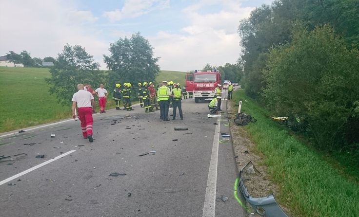 Drei Feuerwehren standen bei dem tragischen Unfall im Einsatz. Foto: FF Altenfelden