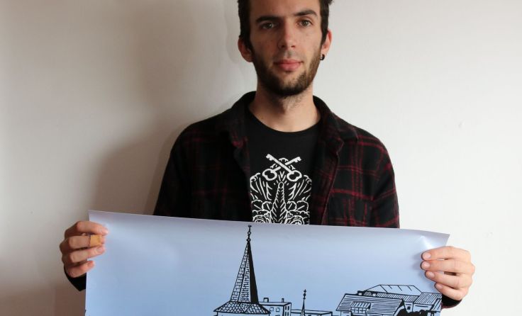 Zeichner Christopher Fesl lädt zum zweiten Design-Kunsthandwerksmarkt. Foto: Fesl