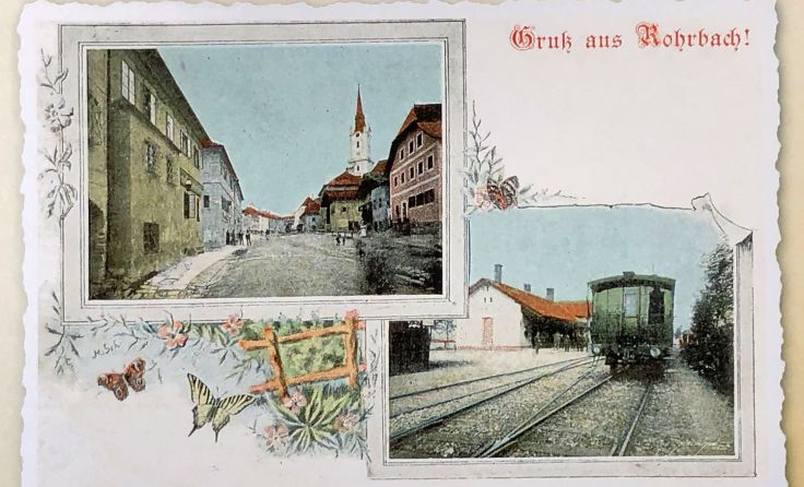 Colorierte Ansichtskarte von 1900 Foto: Museumsinitiative Rohrbach