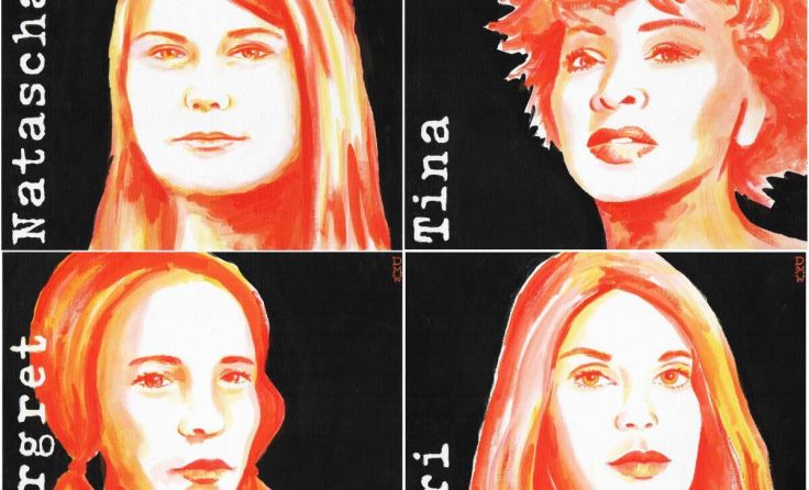 Mit ihren Porträt-Bildern in Orange-Schwarz will Doris Maria Weigl wachrütteln. (Foto: Weigl)