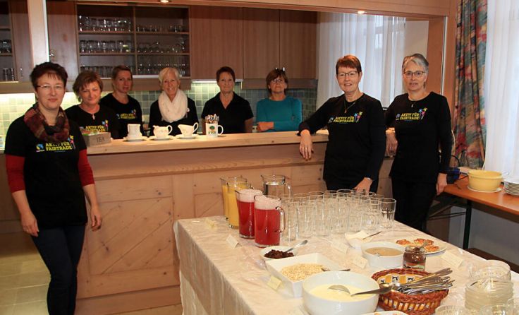 Das Fairtrade-Team beim letzten Frühstück im Jahr 2019 (Foto: privat)