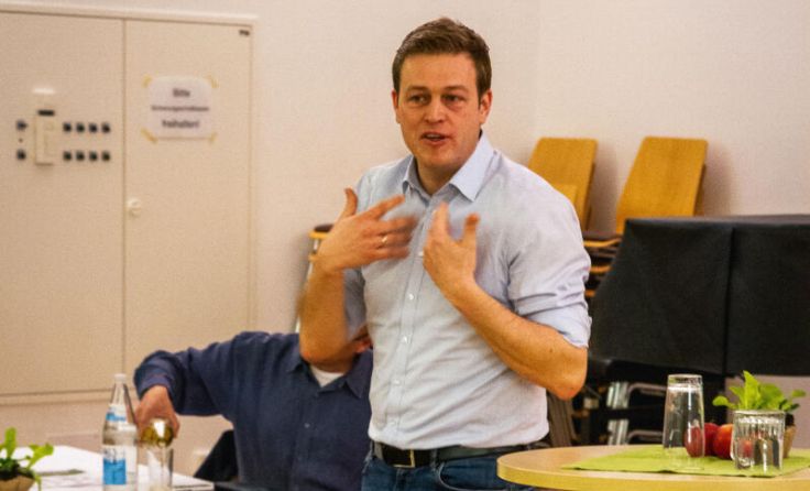 Klimalandesrat Stefan Kaineder in Neufelden (Foto: Grüne Neufelden / Gierlinger)