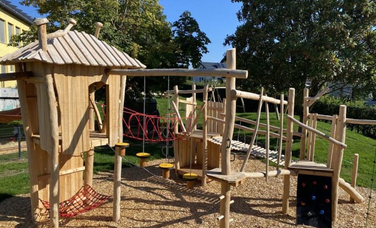 Am Samstag wird es rund gehen am neuen Spielplatz. (Foto: Gemeinde Kirchberg)