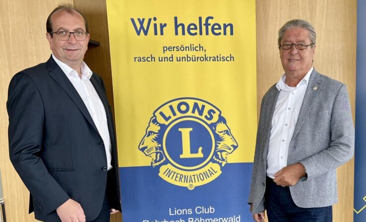 Hubert Eisner und Präsident Wolfgang Tenschert (v.l.) laden zum Vortrag. (Foto: Lions)