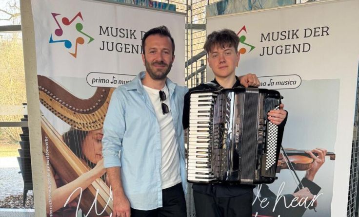 Patrick Ganhör krönte sich zum Akkordeon-Landessieger. (Foto: Dinovski)