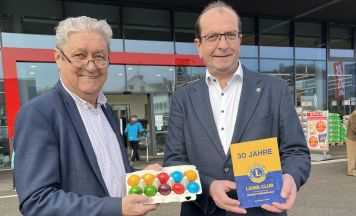 Bei der Osteraktion der Rohrbacher Lions gibt es bunte Eier gegen eine Spende