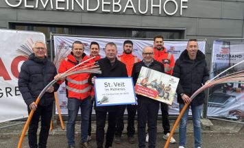 Spatenstich für Glasfaser-Ausbau in St. Veit gesetzt