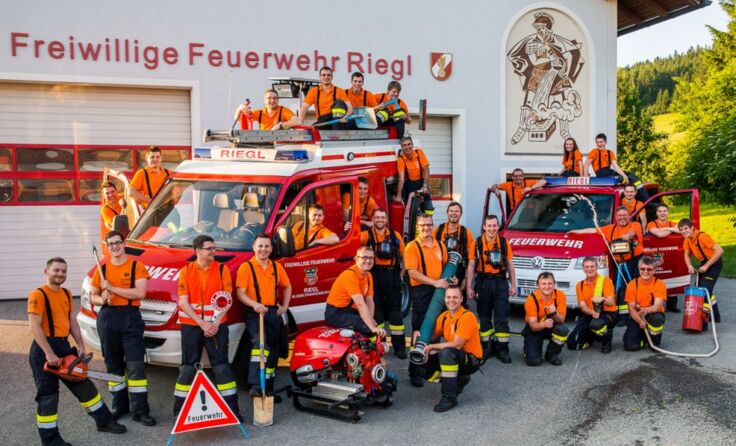 Die Freiwillige Feuerwehr Riegl in Frankenburg. 