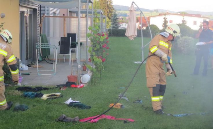 Kleider hatten zu brennen begonnen. Foto: FF St. Georgen