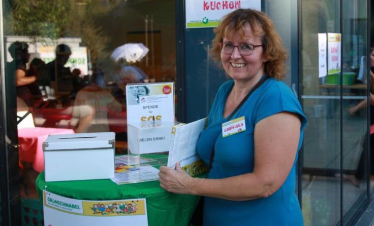 Vereinsobfrau Gabriela Schönberger beim Sommerfest Foto: VFL