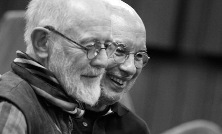 Komponist Kurt Schwertsik mit Chefdirigent Dennis Russell Davies. Foto: Reinhard Winkler