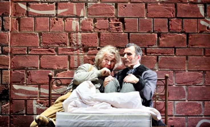 Federico Longhi und Martin Achrainer (v. l.) als Falstaff und Ford Foto: Patrick Pfeiffer