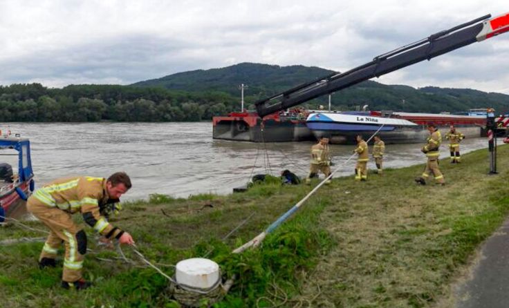 Suche in der Donau, nachdem der Arbeiter vermisst wurde. Foto: FOTOKERSCHI.AT/PRIVAT 