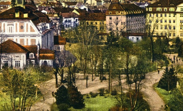 Volksgarten mit Pavillon, Ansichtskarte um 1914. Foto: NORDICO Stadtmuseum Linz