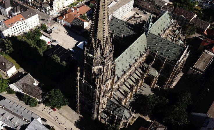 Der Mariendom wurde digital genauestens vermessen. Foto: Diözese Linz/Linsinger