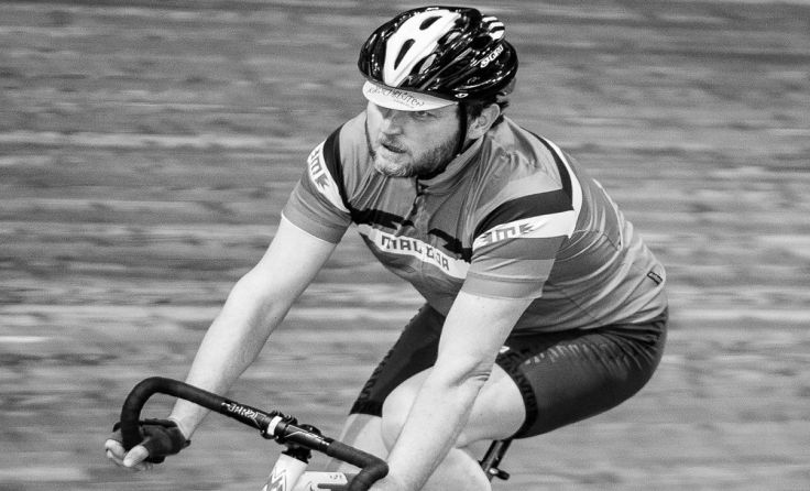 Radsportler Johannes Staudinger (l). auf der Radbahn in Wien Foto: reinArt