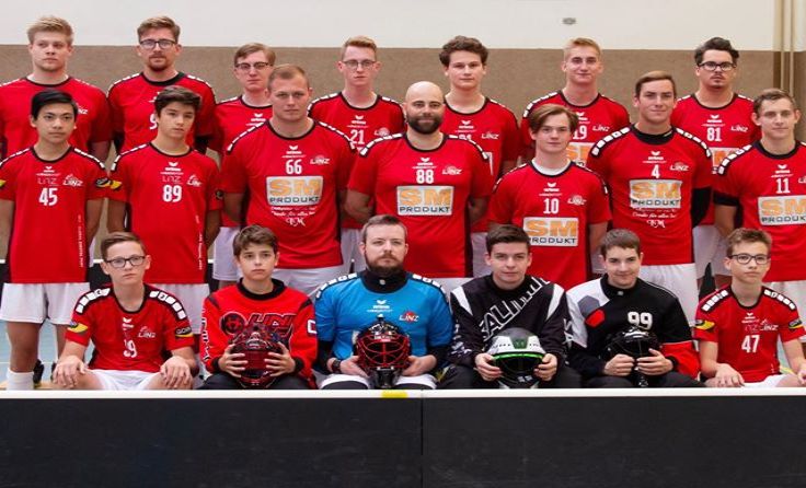 Die Linzer Floorballmannschaft Foto: Wolfgang Sacher