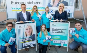 Winzig groß hinschreiben: ÖVP Oberösterreich startet in den EU-Wahlkampf