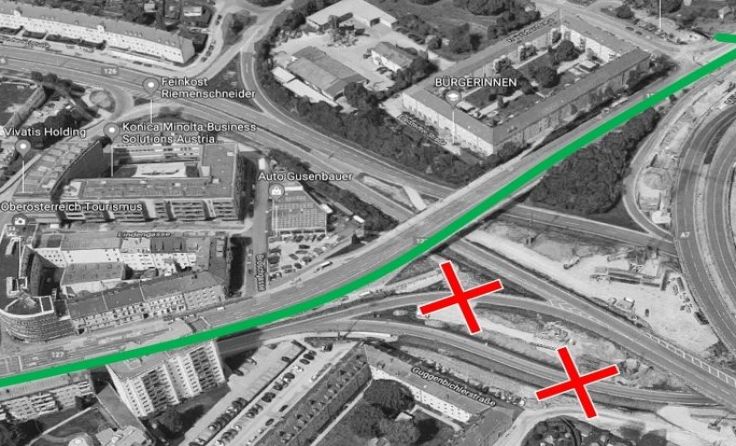 Grafik Verkehrsführung A7 Foto: ASFINAG