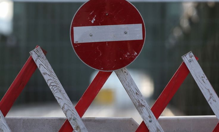 Straßensperre Symbolfoto: Volker Weihbold