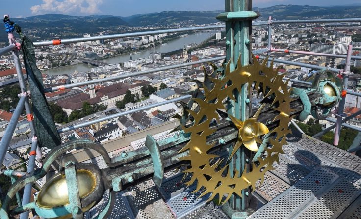Turmhelmsanierung Foto: Stadt Linz/Dworschak