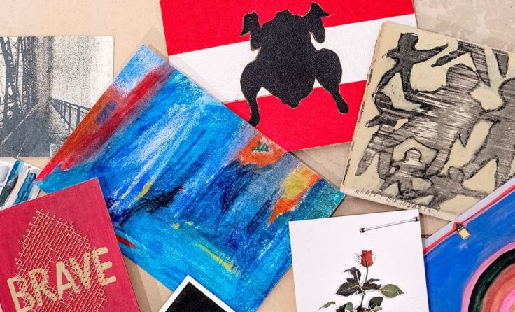 Kunst-Postkarten der "Kunstschaffenden"-Mitglieder Foto: Violetta Wakolbinger