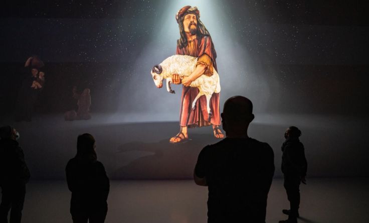 Virtuelle Krippe im Deep Space (Foto: Ars Electronica – Robert Bauernhansl)