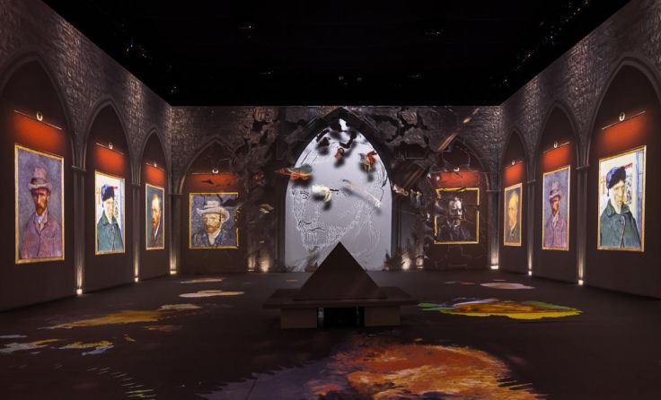 Immersive-Bereich in der Ausstellung "Van Gogh - The Immersive Experience" (Foto: Dominik Gruss)