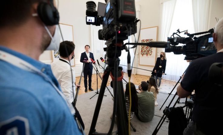Bundeskanzler Sebastian Kurz vor Presse - Archivbild (Foto: BKA/Christopher Dunker)