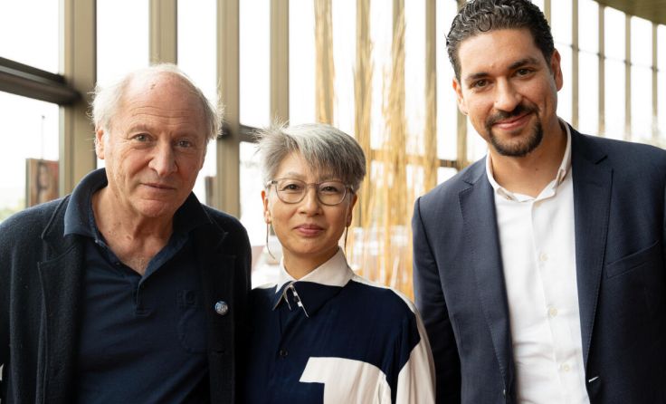 Dornhelm, Akemi Takeya und Komponist Roman Kariolou (Foto: LIVA/Oliver Erenyi)