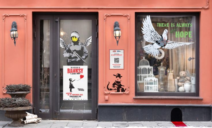 Schaufenster im Banksy-Style gestalten und gewinnen - Beispielbild. (Foto: COFO/Dominik Gruss)
