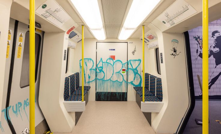 Auch eine U-Bahn wurde für die Schau nachgebaut. (Foto: Dominik Gruss)