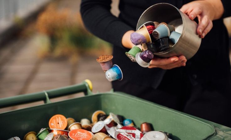 Wertvolle Rohstoffe aus Kaffekapseln rückgewinnen. (Foto: Daniel Willinger / ARA)