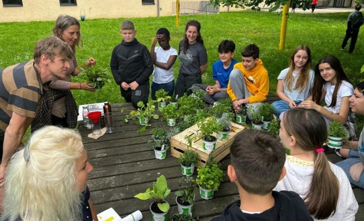 Klimagarten-Besprechung bei der MS 17 Linz. (Foto: MS 17 Linz)