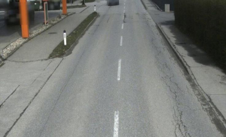 Aktueller Zustand der Pleschinger Straße (Foto: Land OÖ)